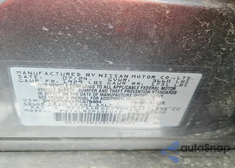 2024 Nissan Kicks S z USA, uszkodzony, nr VIN 3N1CP5BVXRL579404